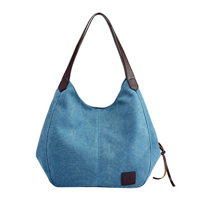 

Large Capacity Pocket Casual Canvas Tote Womens Shopping Handbag Fashion Shoulder Bags Beach Bags For Women Bolsos Mujer T30
