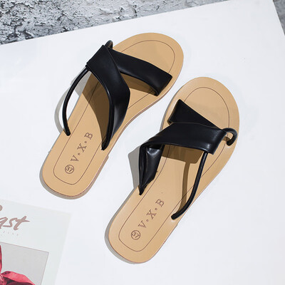 

Slippers Female Summer Outside Wear Korean Cross Flat Bohemian Sandals