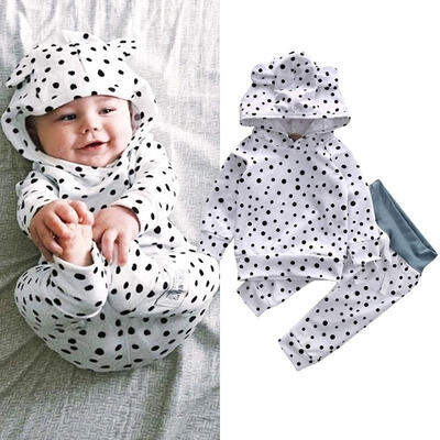 

Newborn Baby Girls Boys Tops T-shirt Long Pants 2pcs Outfits Pajamas Set 0-24