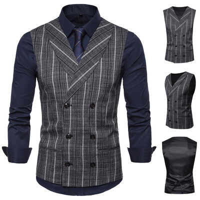 

Toponeto Mens Fashion Business Casual Wedding Waistcoat Tops Vest Jacket Top Coat