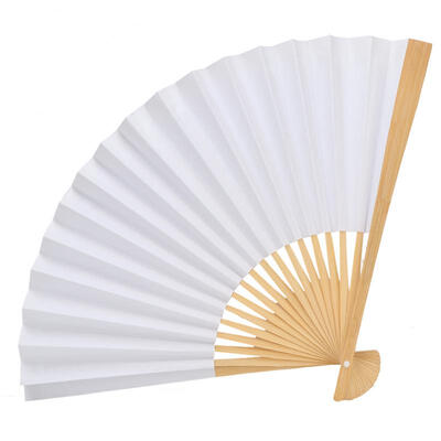 

Greensen White DIY Paper Wood Folding Fan Calligraphy Painting Drawing Fans Decor Gift