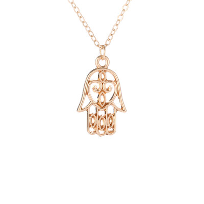 

Fashion Jewelry Silver Color All Is Well Hamsa Fatima Hand Chocker Necklace Pendant For Women Girl