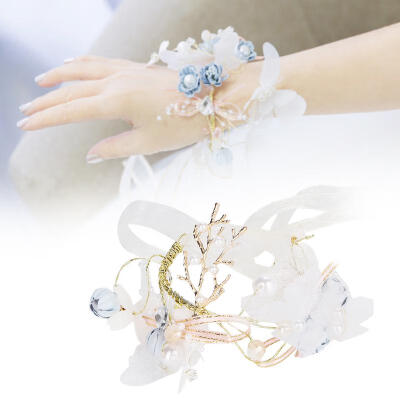 

Greensen 1PC Beautiful Flower Hand Wrist Band for Bridal Bridesmaid Wedding Decoration