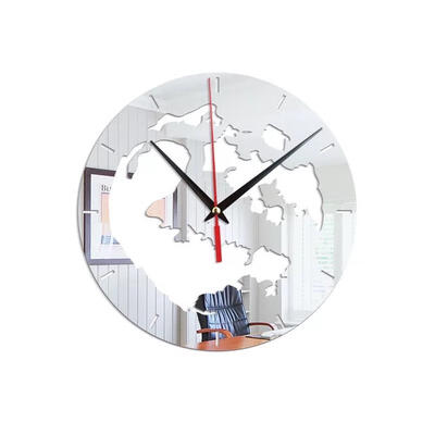 

Stickers Creative Earth 3D Acrylic Mirror Wall Clock DIY Wall Stickers Modern Clocks Home Decor Multi-color