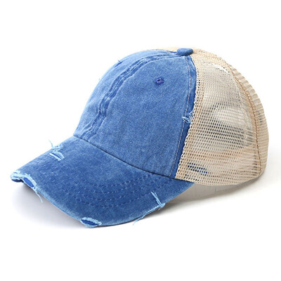 

Summer Sports Ponytail Baseball Cap Women Messy Bun Baseball Hat Casual Cotton Breathable Mesh Cap