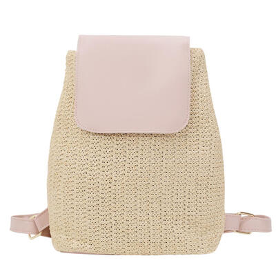 

Straw Backpacks Women Teenage Girls Travel Shoulder Bags Book Bags Rucksack