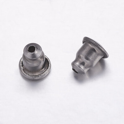 

304 Stainless Steel Earring Ear Nuts Stainless Steel Color 55x5x5mm Hole 1mm