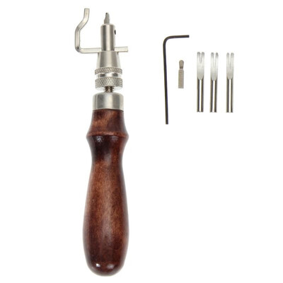 

5 in1 DIY Leathercraft Adjustable Pro Stitching GrooverCrease Leather Tools