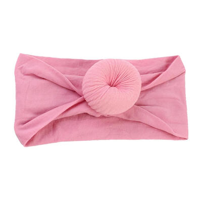 

Cute Baby Girls Nylon Ball Headband Casual Children Kid Soft Solid Hairband