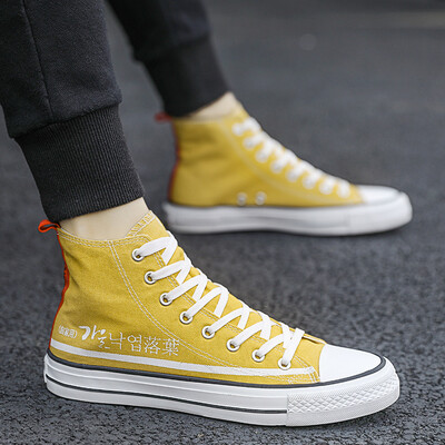

Summer hip-hop high-top canvas shoes mens breathable casual Joker tide shoes spirit guy personality youth board shoes