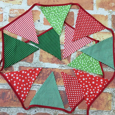 

FUNNYBUNNY Triangle Pennant Flags Bunting Floral Cotton Banner Kit Pennant Garland For WeddingOutdoor Pennant Hanging Decoration