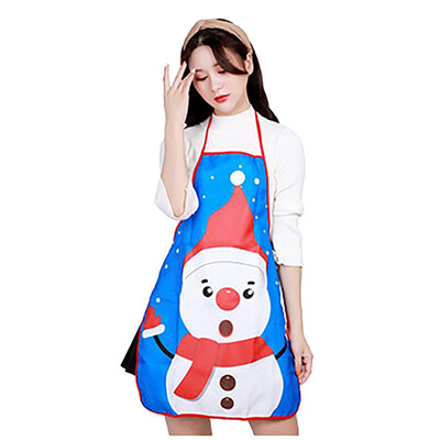 

Siaonvr Christmas Cartoon Santa Claus Apron Bar Waiter Kitchen Cooking Apron Home Decor