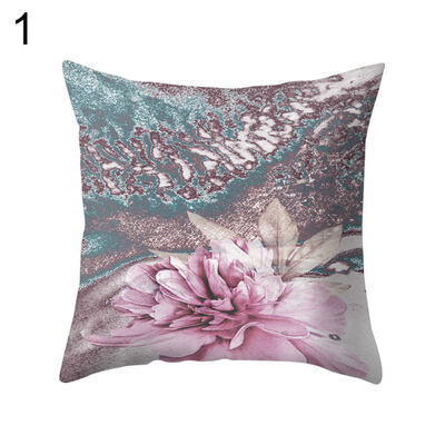 

Flower Peony Throw Pillow Case Cushion Cover Sofa Bed Car Cafe Office Decoration