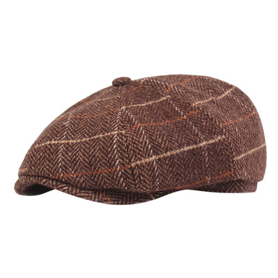 

Tailored Men Women Peaky Blinder Hat Baker Boy Hat Cap Peaky Newsboy Herringbone Flat Cap