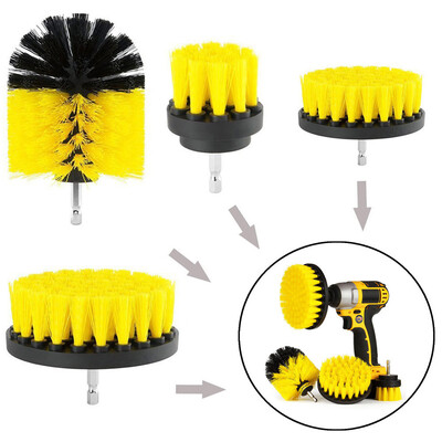 

Siaonvr 4Pcs Grout Power Scrubber Cleaning Brush Tub Cleaner Combo Tool Kit Black
