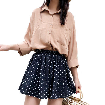 

Shorts Women Summer Style Stripe Leisure Elastic waist Short for Women