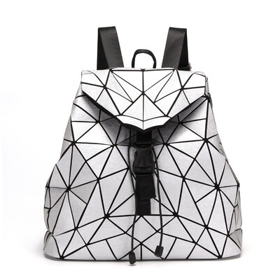 

Fashion hipsters Creative folding backpacks Silk plaid backpacks