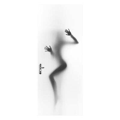 

2pcs 3D Girl Silhouett Door Sticker DIY Waterproof Self-Adhesive Door Mural