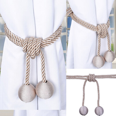 

Gobestart Retro Window Curtain Cord Rope Buckle Tiebacks Braided Tie Backs 1 Pair2Pcs