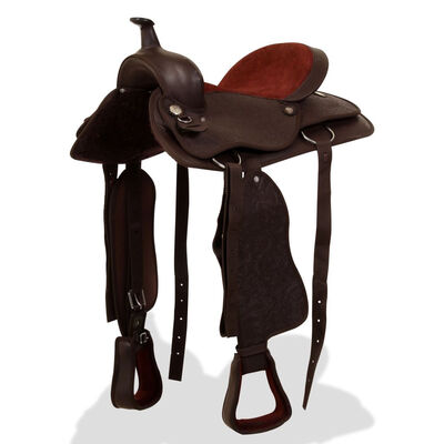 

Western Saddle Headstall&Breast Collar Real Leather 15" Brown