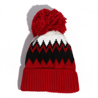 

Hat lady autumn winter Korean version wool ball knitting hat winter plus velvet to keep warm wool cap student outdoor cap man