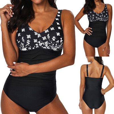 

Saidsome Women Siamese Bikini Set Push-Up StripeSwimwear Beachwear Swimsuit