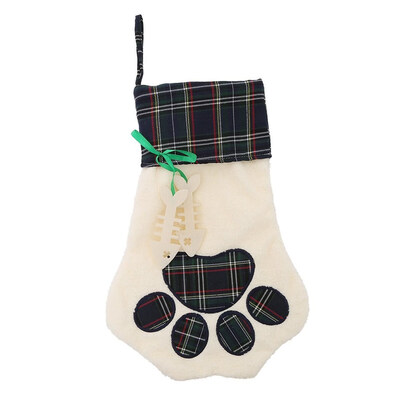 

FUNNYBUNNY Christmas Stocking for Pet Dog Cat Large Paw Stocking for personalize