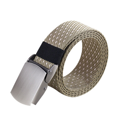 

Trend new Unisex belt fashion high quality Jacquard Nylon Alloy Automatic buckle Men belt outdoor casual sport Men & Women belt