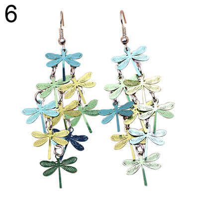

Fashion Women Party Jewelry Decor Elegant Dragonfly Hollow Dangle Hook Earrings