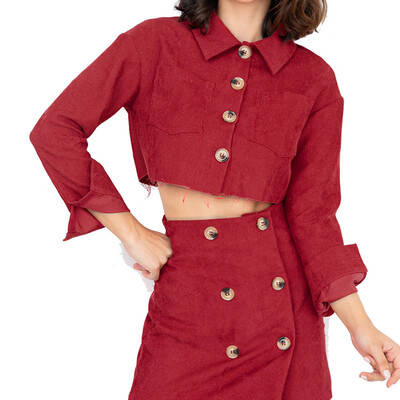 

Toponeto Womens Retro Button Bomber Jacket Casual Coat Outwear