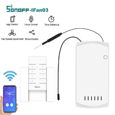 

SONOFF-IFan03RM433Base Wi-Fi Ceiling Fan&Light Controller Intelligent Switch