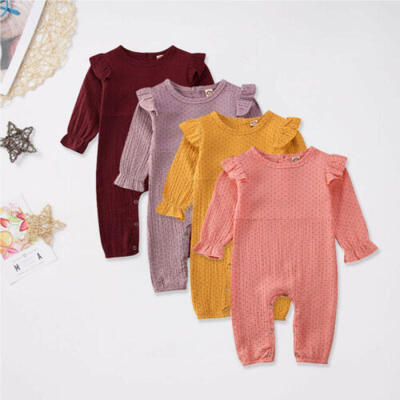 

US Newborn Kids Baby Girl Long Sleeve Romper Jumpsuit Bodysuit Outfits Clothes