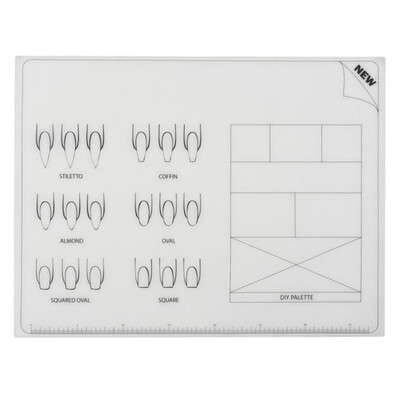 

Toponeto Silicone Workspace Stamping Plate Washable Mat Table Transfer Tools For Nail Art