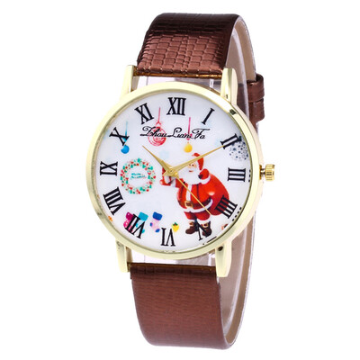 

Christmas Gift New watch women Faux lady watch womens Casual Leather quartz watch Analog wristwatch Gifts relogio feminino &Ff