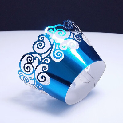 

FUNNYBUNNY Filigree Artistic Muffin Cupcake Paper Cup Liners Vine Lace Laser Cupcake Wrappers for Wedding Party Birthday Decor