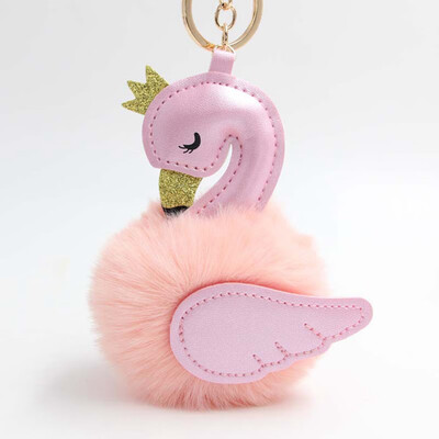 

Plush Key Ring Lovely Plush Swan Key Chain Backpack Bag Pendant Car Key Buckle Keychain Hanging Pendant