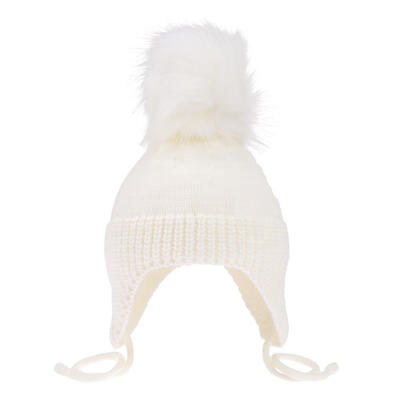 

Winter Baby Boys Girls Knitted Cap Warm Hair Ball Earmuffs Hat Beanie