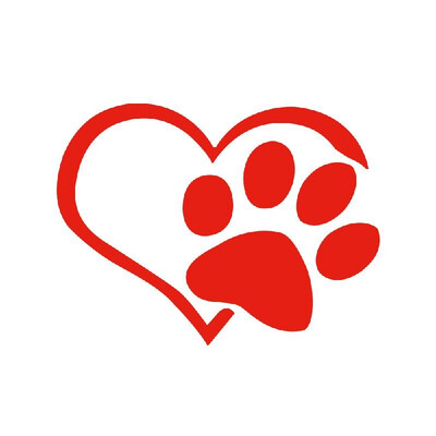 

1193CM Dog Heart Shape Pattern Paws Car Sticker Footprint Reflective Auto Waterproof Sun Resistant Window Sheeting 3D Windshield