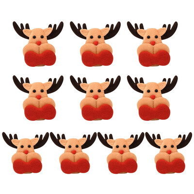 

Siaonvr 10PC Christmas Decoration Accessories Elk Snowman DIY Craft Embellishment