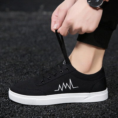 

2019 new summer mens shoes trend Korean version of mens tide shoes summer canvas casual shoes small white shoes shoes