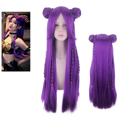 

〖Follure〗Game New Skin LOL KDA Cosplay Purple Wig Women Anime Medium Rose Net Wigs