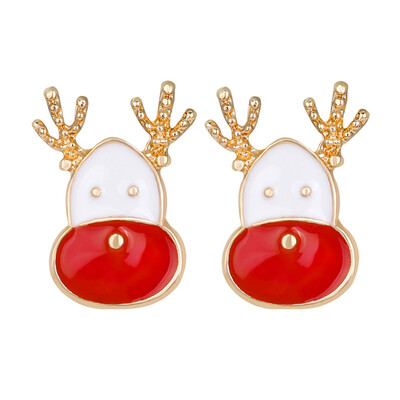 

Christmas Series Alloy Drop Earrings Snowflake Elk Cartoon Stud Earrings Women Christmas Gifts