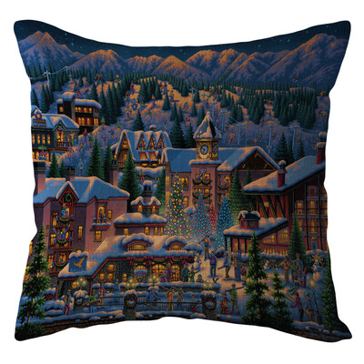 

Tailored Christmas Santa Claus Pillow Case Linen Sofa Throw Cushion Cover Home Decor