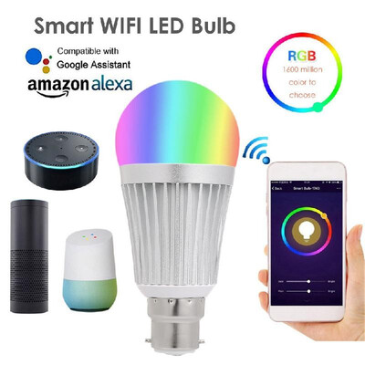 

2182 Smart WIFI LED Bulb WIFI Light RGB Multicolor LED Bulb 12W E2627 Dimmable Light Phone Remote Control Compatible with Alexa G