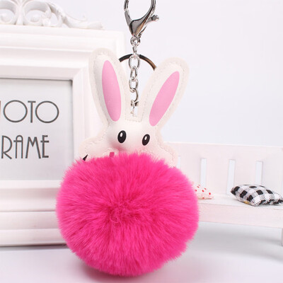 

1Pcs Cute Mini Rabbit Plush Keychain Soft Decoration Keyring Toys Easter Gift