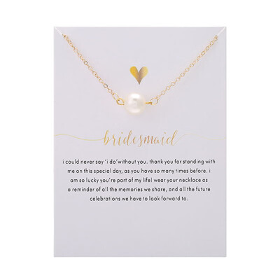 

Fashion "Bridal" Bridesmaid White Pearl Necklace For Women Jewelry Pendant
