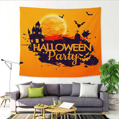 

Toponeto Sugar Skull Tapestry Halloween Trick Treat Horror Ghost Wall Hanging Home Decor