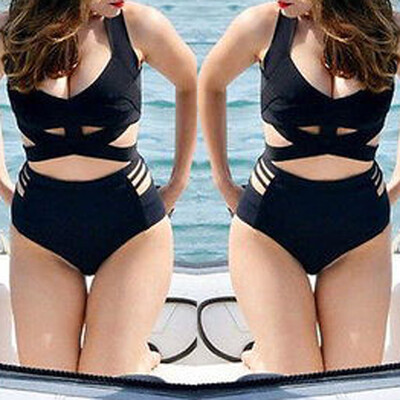 

Saidsome High Waist Swimsuit Women Plus Size Swimwear Print Flower Beach Bikini Set