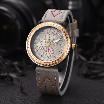 

Gobestart Fashion Men Quartz Watch High Quality Leather Mens quartz watch