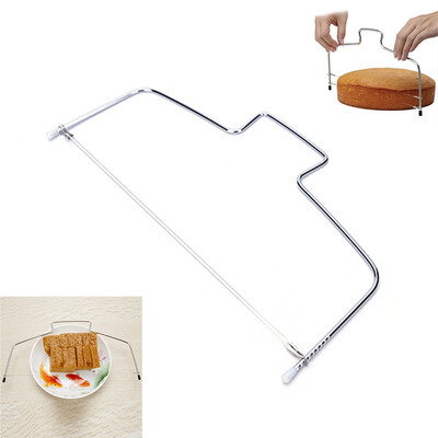 

10 Inch Cake Slicing Knife DIY Stainless Steel Double Line Adjustable Butter Butter Bread Cake Cutter Home Kitchen Baking Tools